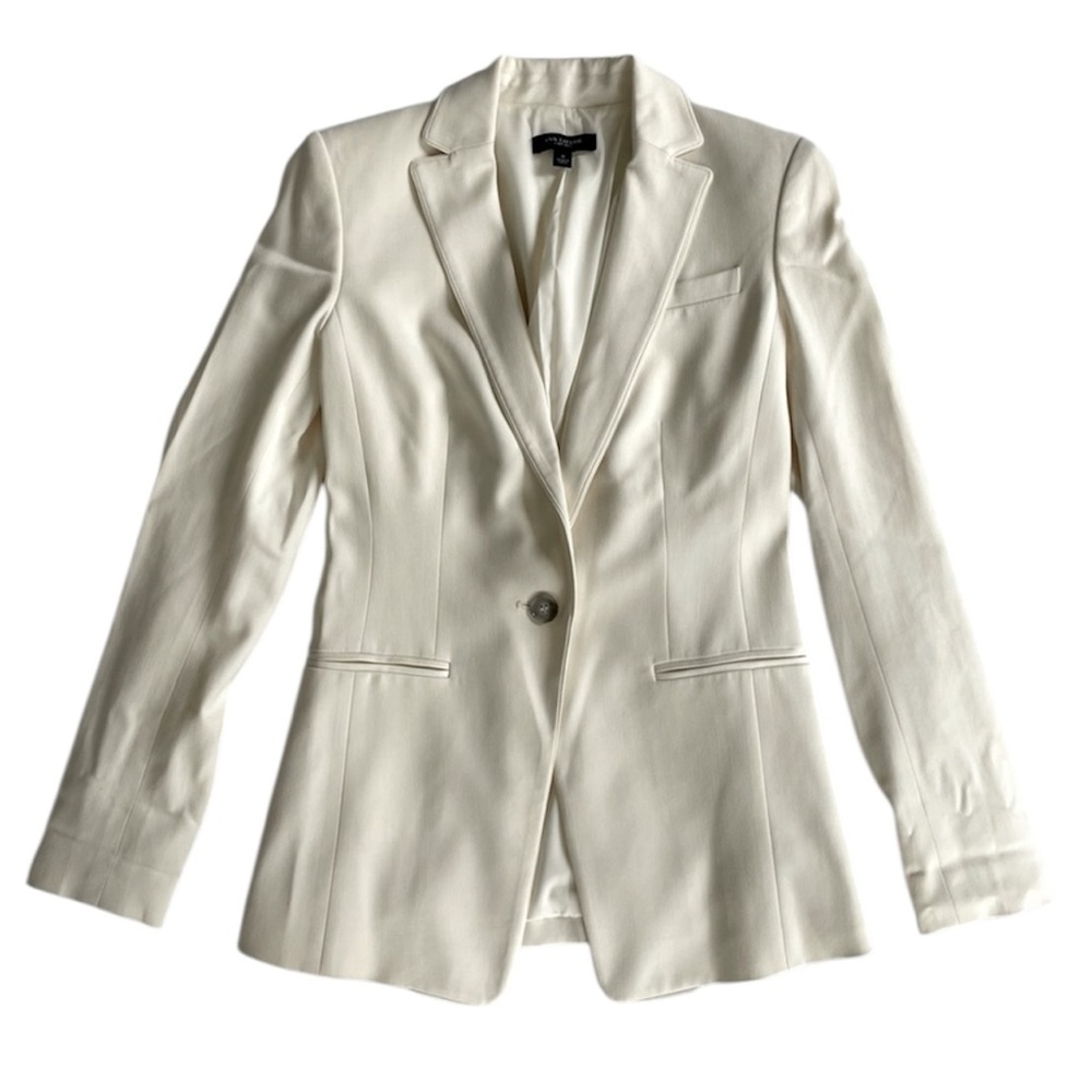 Ann Taylor One Button off White Collared wool blend Blazer Women’s 0